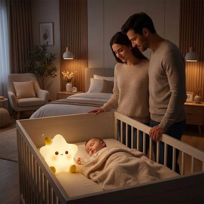 Veilleuse étoile bebe nomade apaisante blanc légère