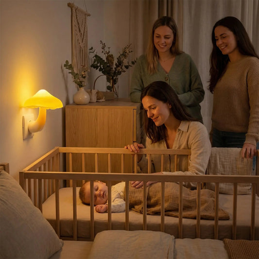 Veilleuse murale bébé champignon malin capteur lumière