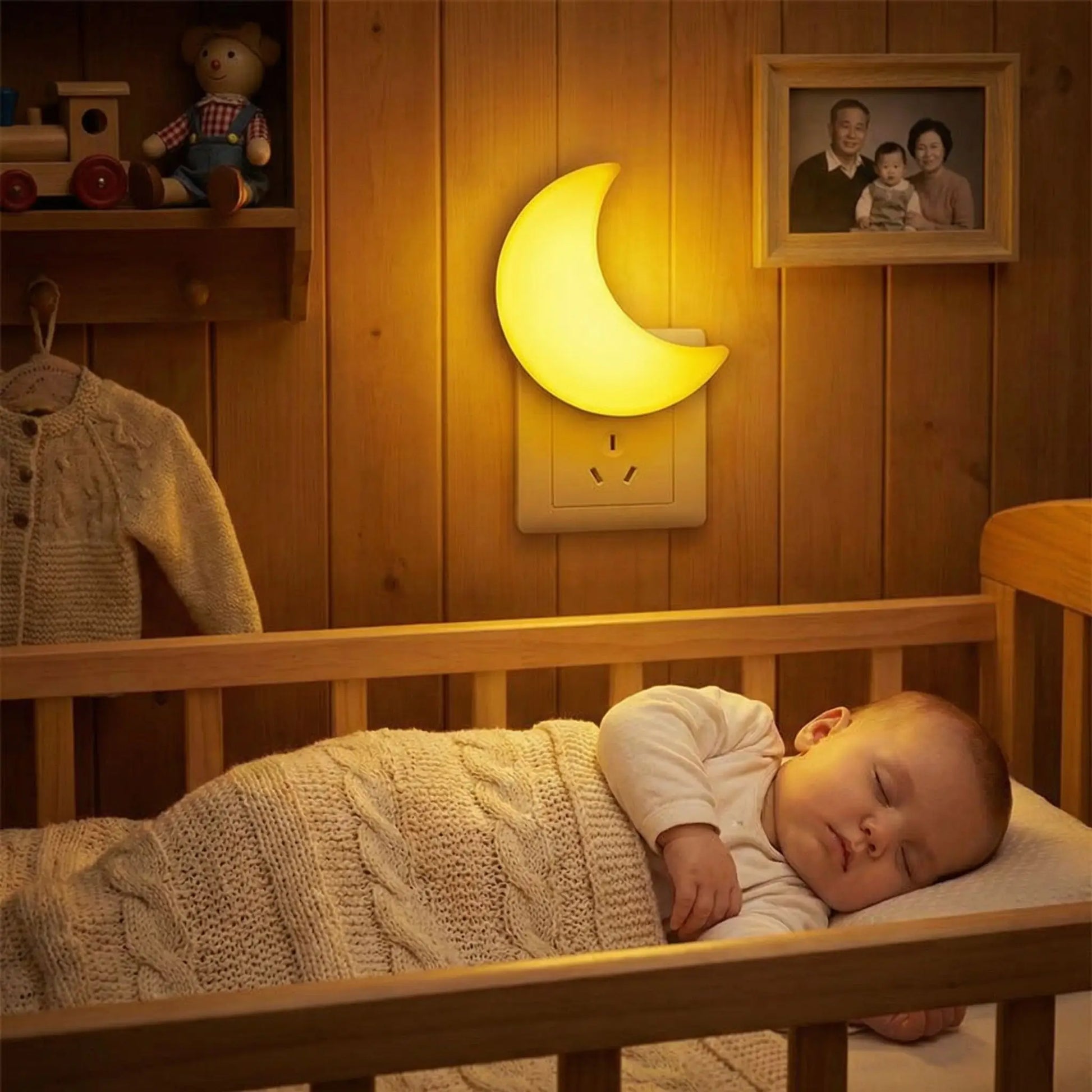 Veilleuse murale bebe lune décoration