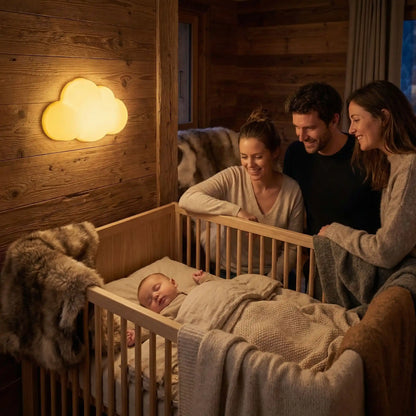 Veilleuse murale bébé nuage doux capteur lumiere