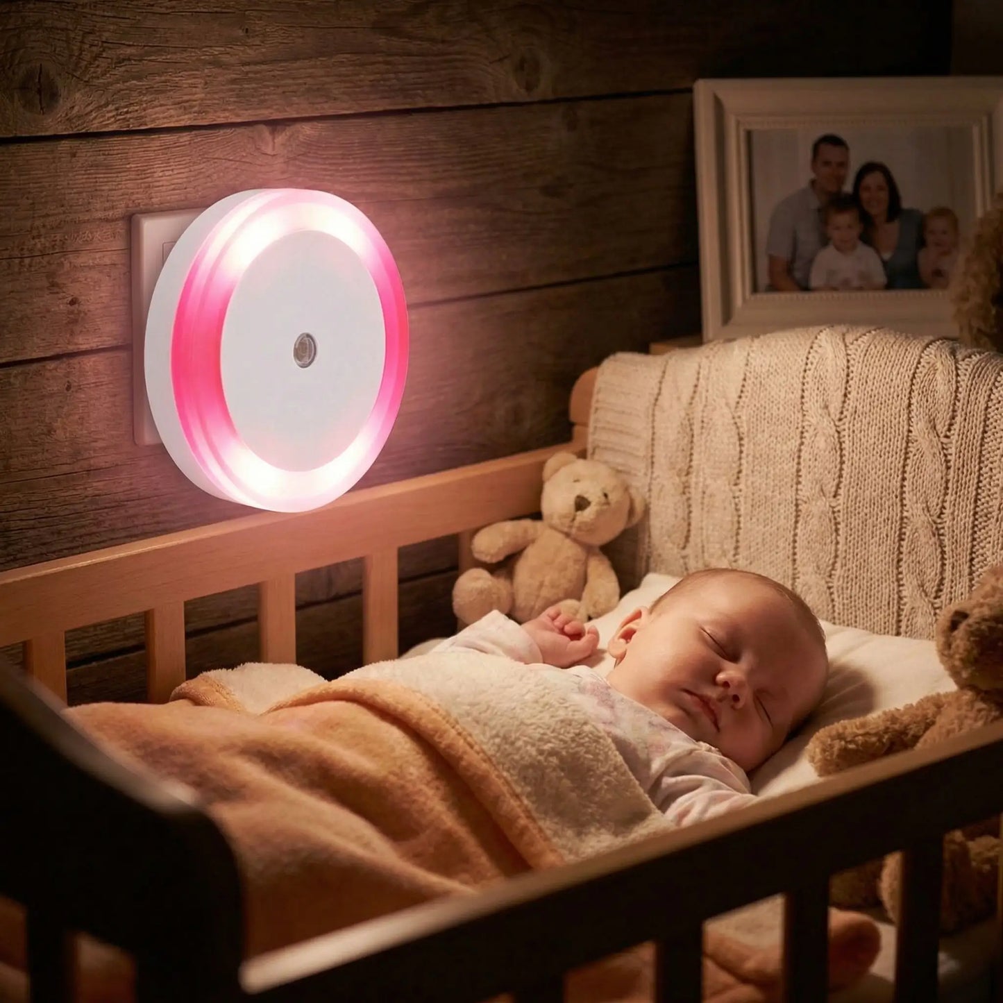 Veilleuse murale bebe rayonnante sécuritaire