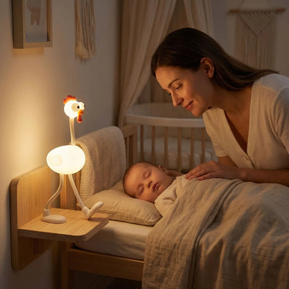 Veilleuse nouveau né poulet fun pieds articulés