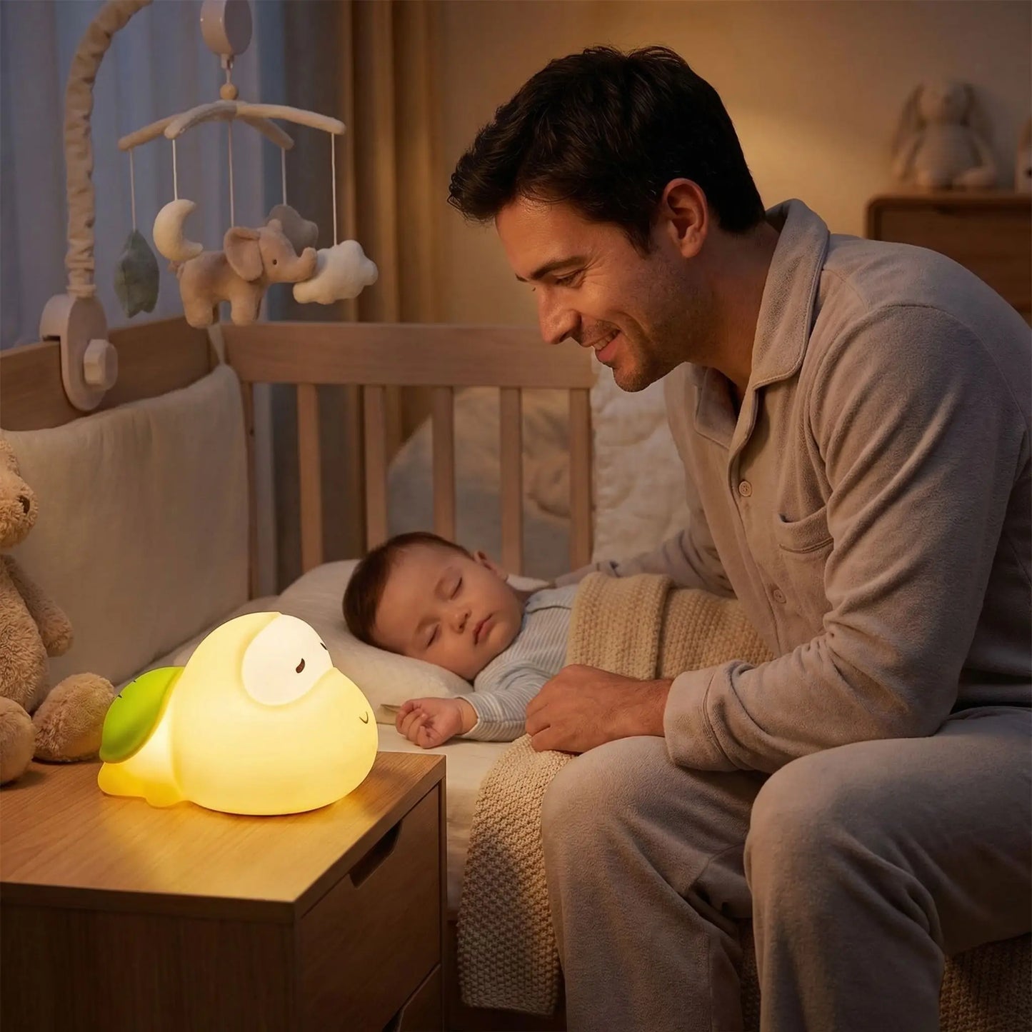 Veilleuse pour bébé tortue silicone alimentaire