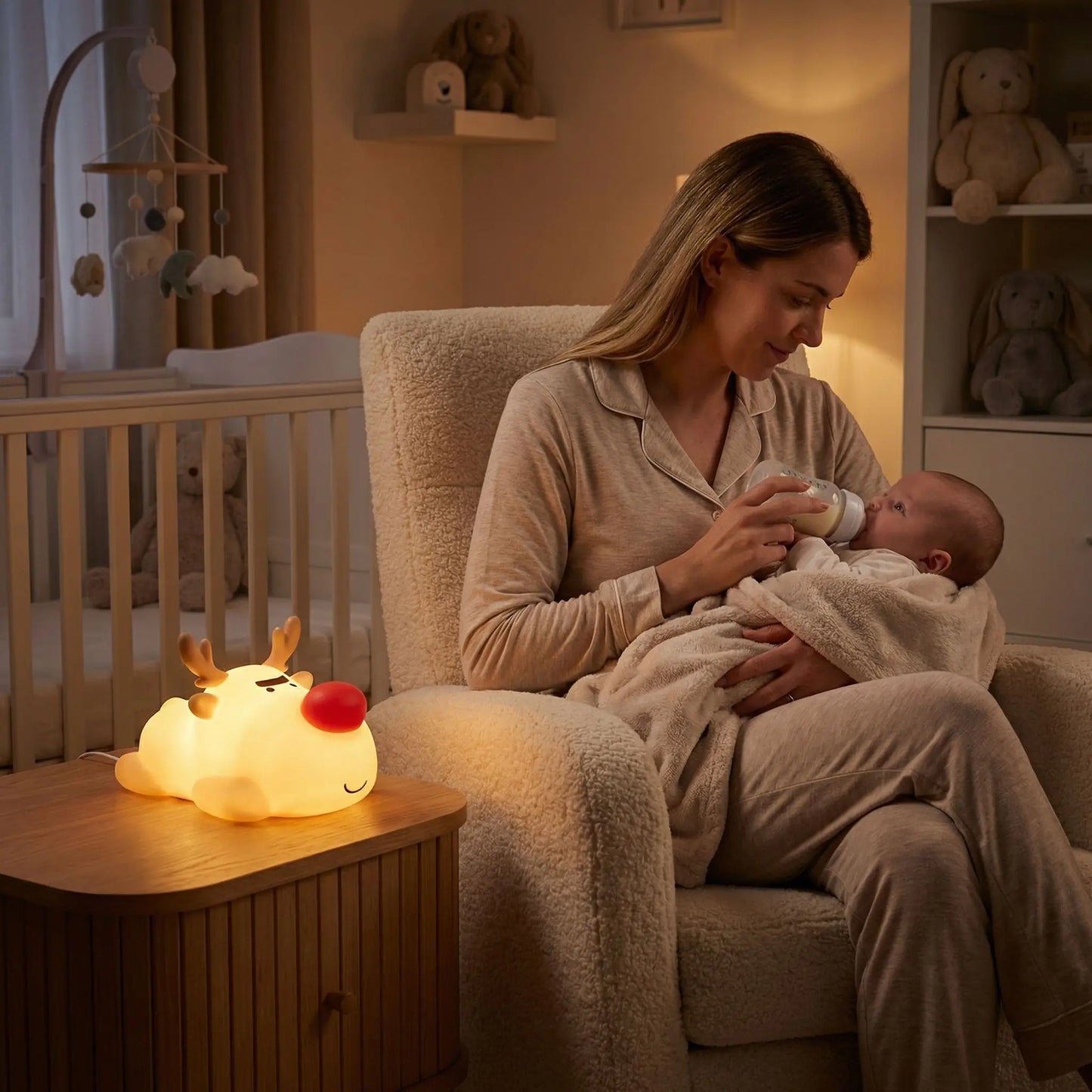 Veilleuse cerf chambre à coucher rechargeable