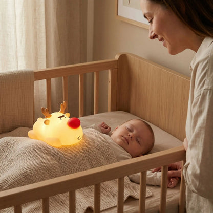 Veilleuse cerf chambre à coucher silicone doux