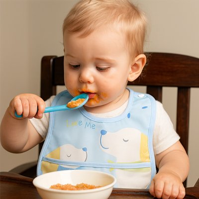 Bébé repas bavoir bebe design mignon fermeture ajustable cuisine