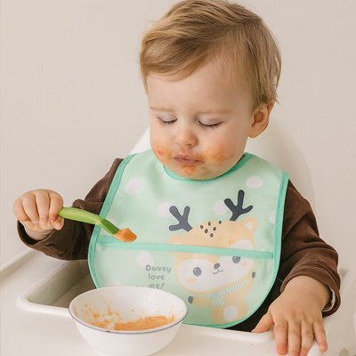 Bébé repas bavoir bébé design mignon lavable facilement