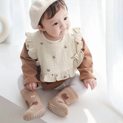 Bébé bavoir bebe fille beige confortable chambre