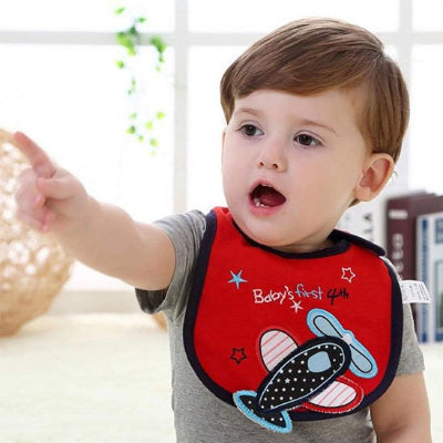 Bébé salon bavoir pour bebe design mignon avion colore