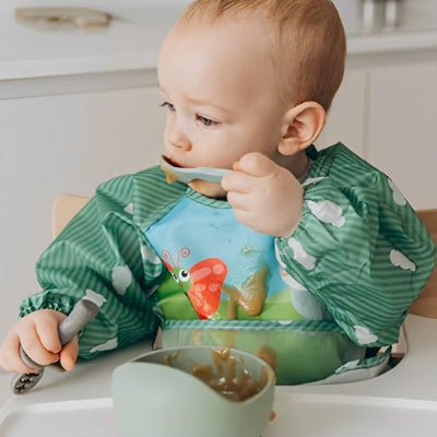Bébé repas bavoir tablier bébé design vert imperméable cuisine