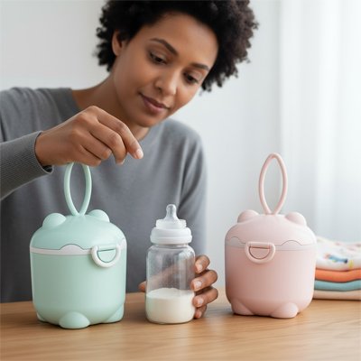 Boite doseuse de lait couvercle pratique