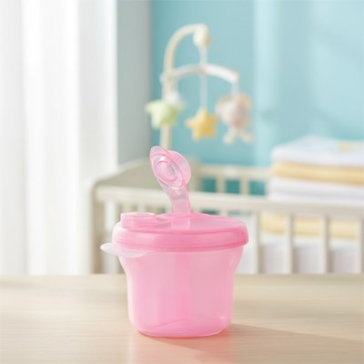 Boite doseuse lait translucide rose