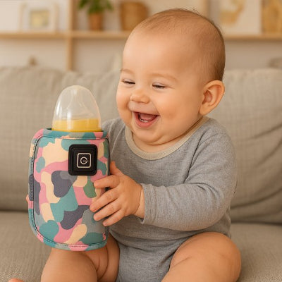 Bébé jouant chauffe-biberon portable design multicolore réglage température 