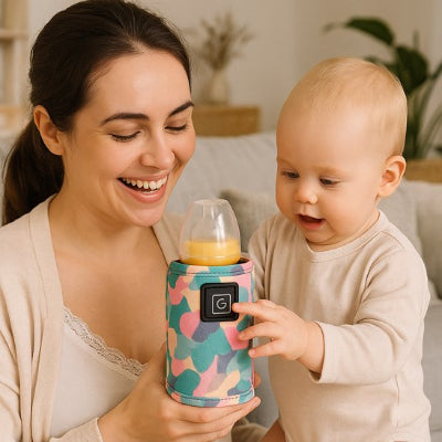 Bébé jouant chauffe-biberon portable design multicolore tout biberon  
