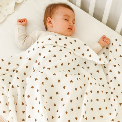 Bébé sieste chambre recouvert couverture bébé respirante douce design cœur apaisante