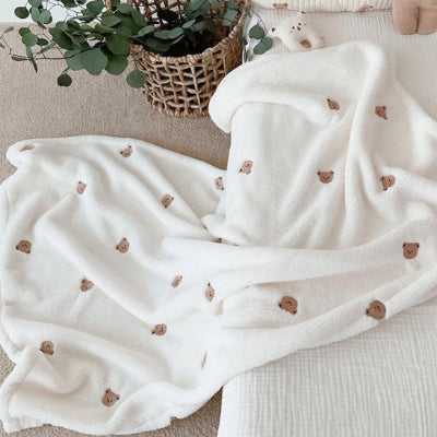 couverture bébé nounours chaude tendre peau délicate