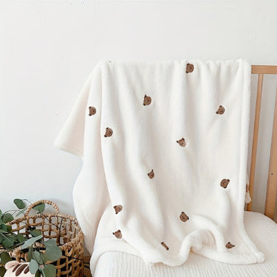 couverture bébé nounours chaleureuse nouveau-né emmaillotage