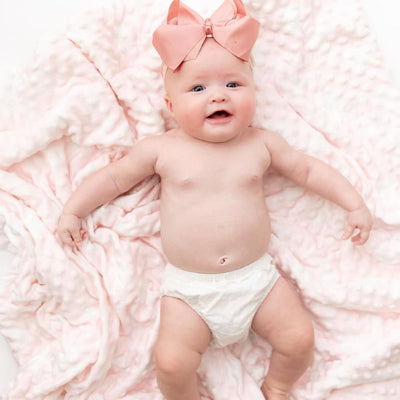Couverture bébé rose chaleureuse design bulles relief chambre bébé