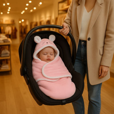 Bébé sieste cosy couverture nomade bébé design lapin flanelle maman magasin