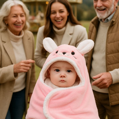 Bébé couverture nomade bébé design lapin légère famille campagne