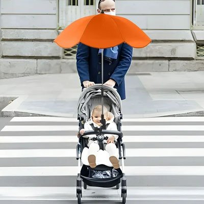 ombrelle poussette design​ orange