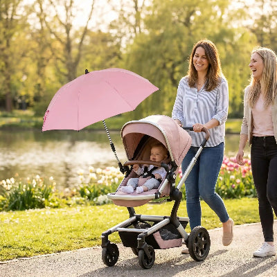 ombrelle poussette efficace rose protectrice anti UV