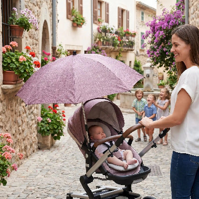 ombrelle poussette protection UV 50+ toujours protégé
