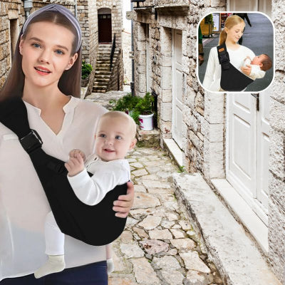 porte bebe noir design maman promenade village