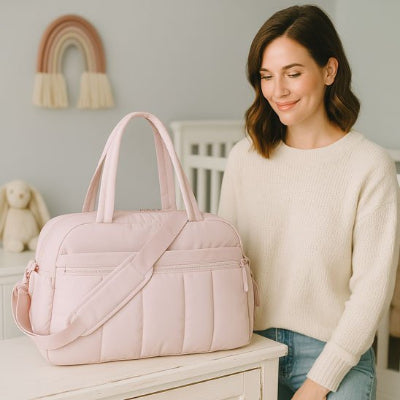 Maman assise sac à langer bébé design élégant rose lavage facile chambre bébé