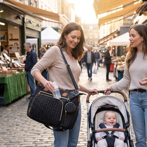 sac a langer bebe luxe pratique design coutures renforcées