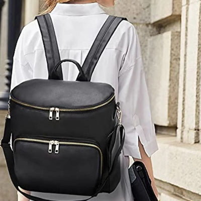 Sac à langer luxe noir raffinement bandoulières maman promenade