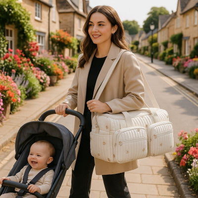 Maman poussette portant épaule sac à langer matelassé design mignon dimension adaptée