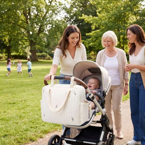 Sac à langer poussette compartiments transportable