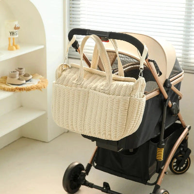 sac à langer poussette design beige