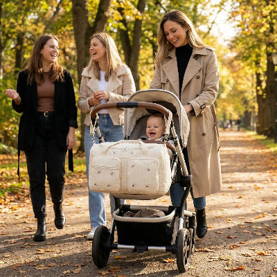 sac à langer poussette ultra-organisé motif fleur sangles réglables