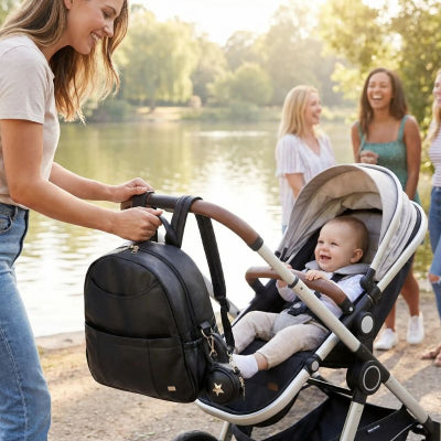 Maman sac a poussette design special poussette clips metal solides amies lac