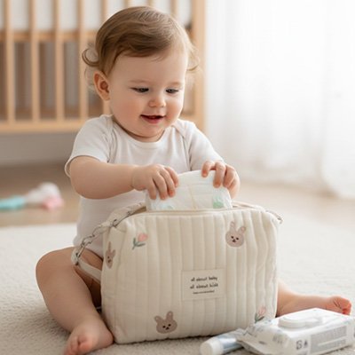 Trousse de toilette bebe complète tient dans sac langer