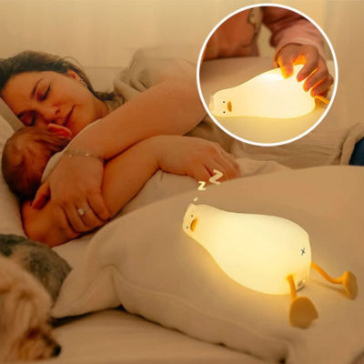 Veilleuse bebe canard chaleureuse bébé bras maman chambre