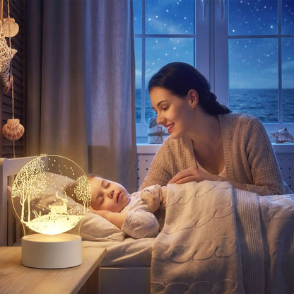 veilleuse bébé cerf élégance lumière chaude douce