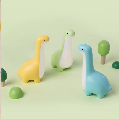 Veilleuse bébé jaune vert bleu design dinosaure chambre bébé