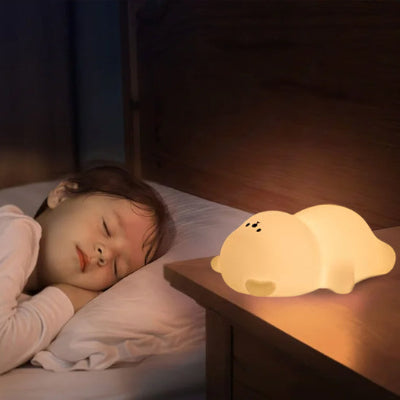 Veilleuse bebe ourson batterie longue durée enfant sommeil chambre