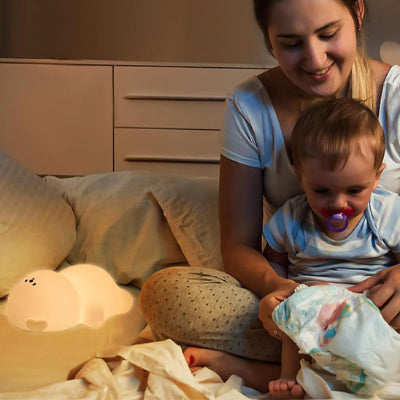 Veilleuse bebe ourson tactile douce design bébé lit maman