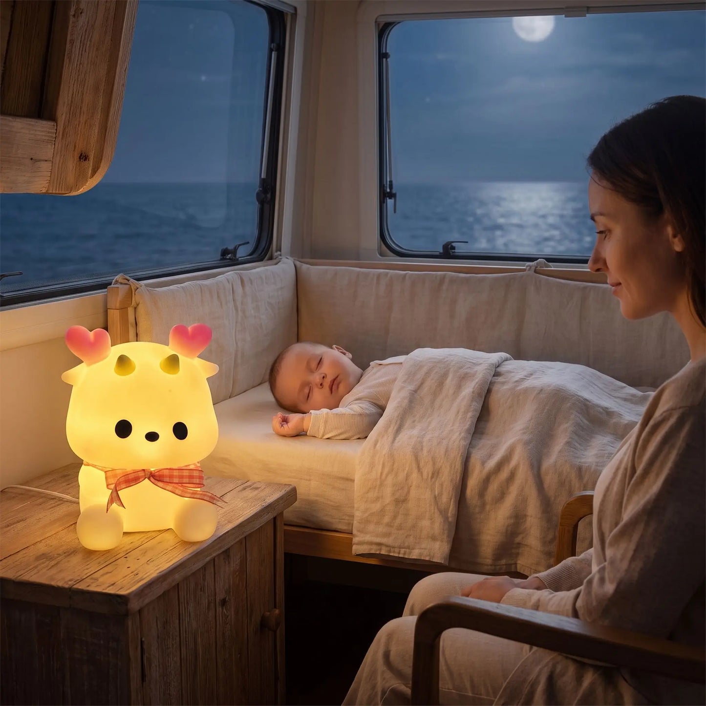 veilleuse cerf bébé charmante mignonne apaisante
