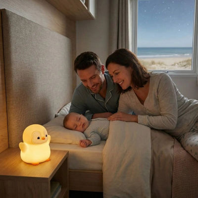 Bébé dort veilleuse chambre bébé design pingouin mignon cable usb-fourni léger mobil-home mer