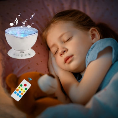 Veilleuse musicale bébé blanc télécommande chansons bébé lit chambre