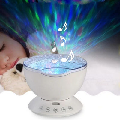 Veilleuse musicale bébé blanc interrupteur tactile 4 mélodies couleur bleu vert rouge bébé chambre